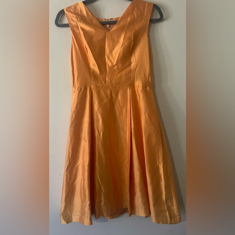 Vintage Sleeveless Orange Mini Dress